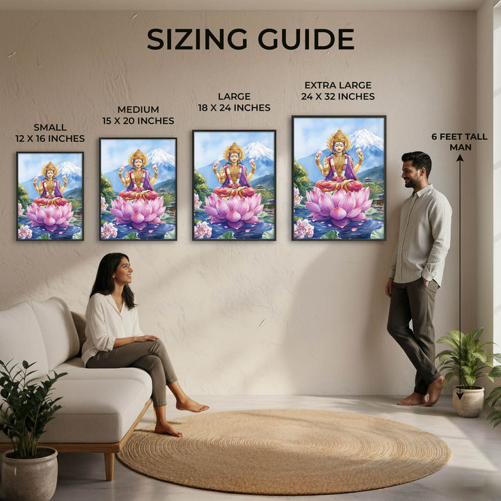 Goddess Laxmi in Himalaya - Vastu Painting