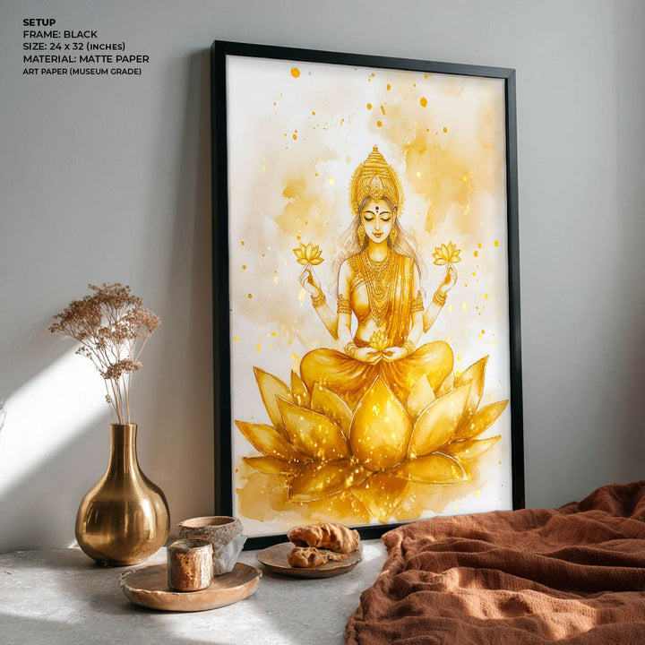 Goddess Laxmi on Lotus - Vastu Painting