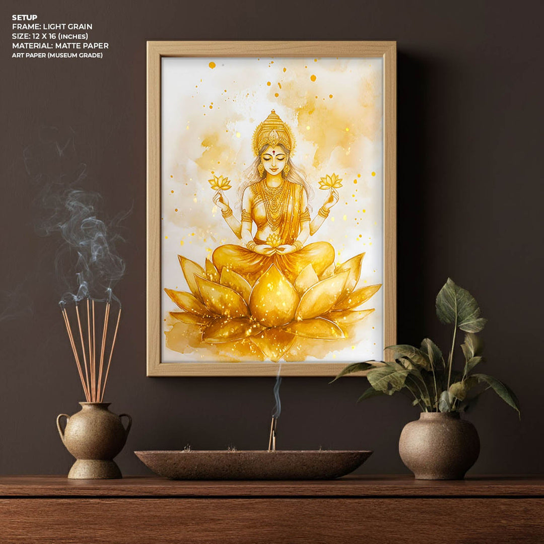 Goddess Laxmi on Lotus - Vastu Painting
