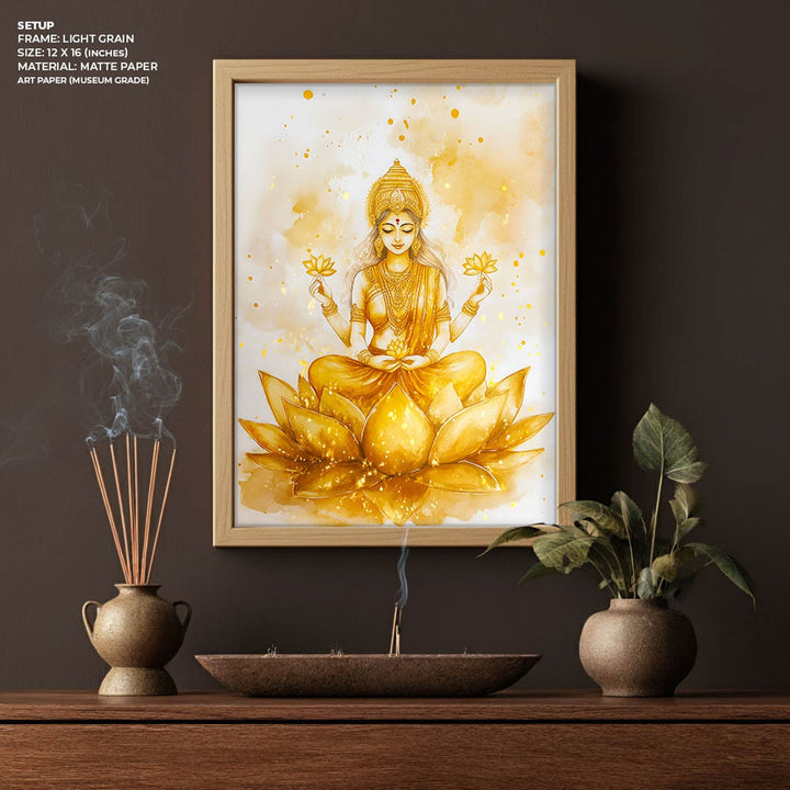 Goddess Laxmi on Lotus - Vastu Painting