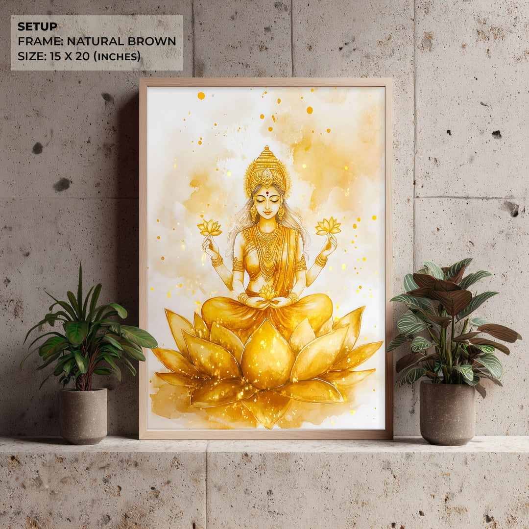 Goddess Laxmi on Lotus - Vastu Painting