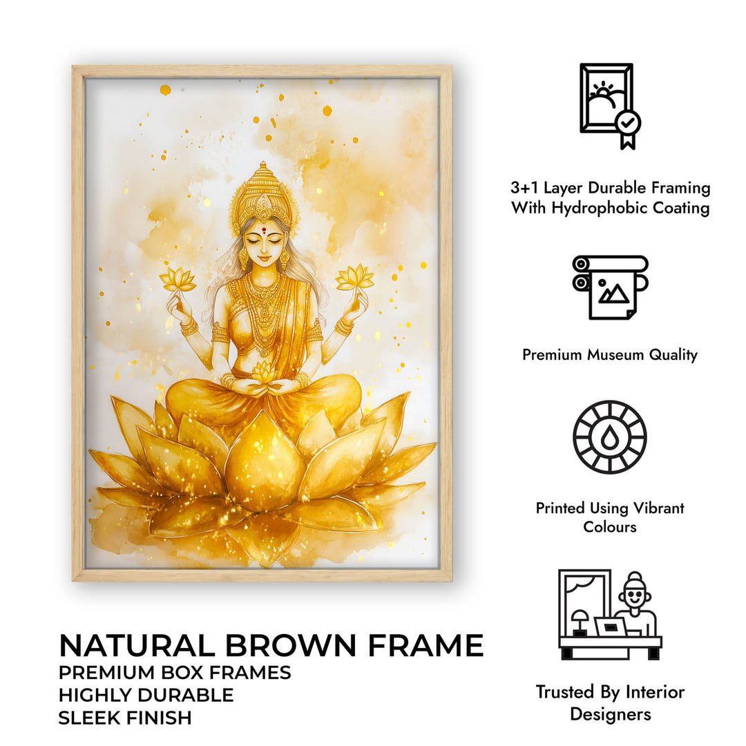 Goddess Laxmi on Lotus - Vastu Painting