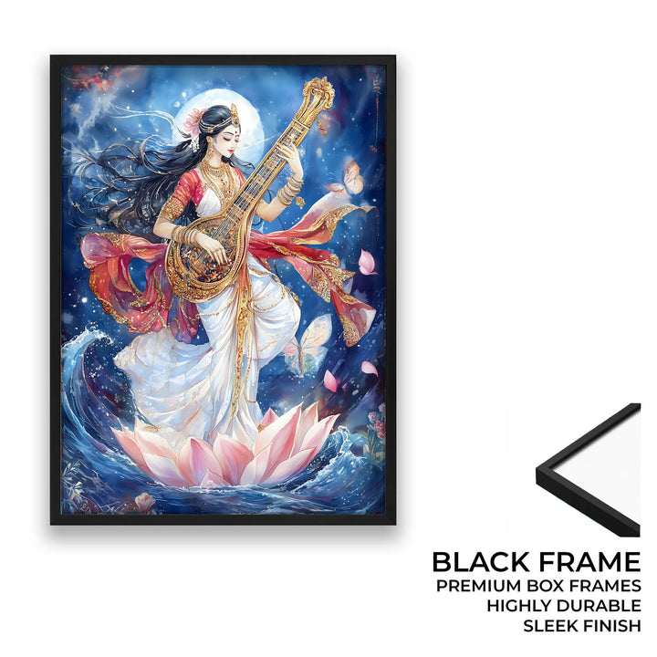 Goddess Saraswati Dancing - Vastu Painting