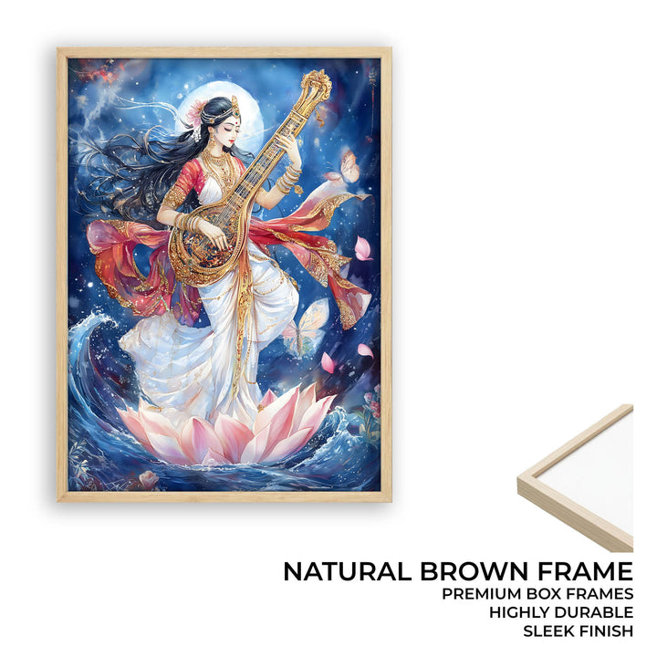 Goddess Saraswati Dancing - Vastu Painting