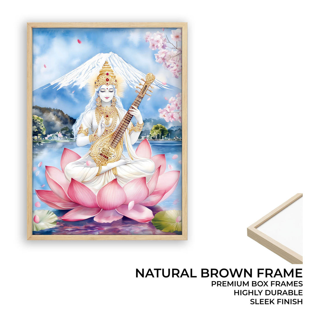 Goddess Saraswati on Lotus - Vastu Painting