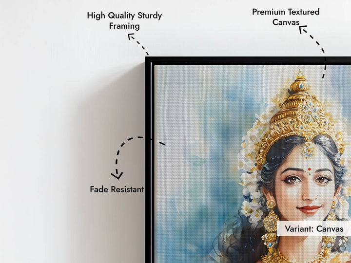 Goddess Saraswati with Sitar - Vastu Painting