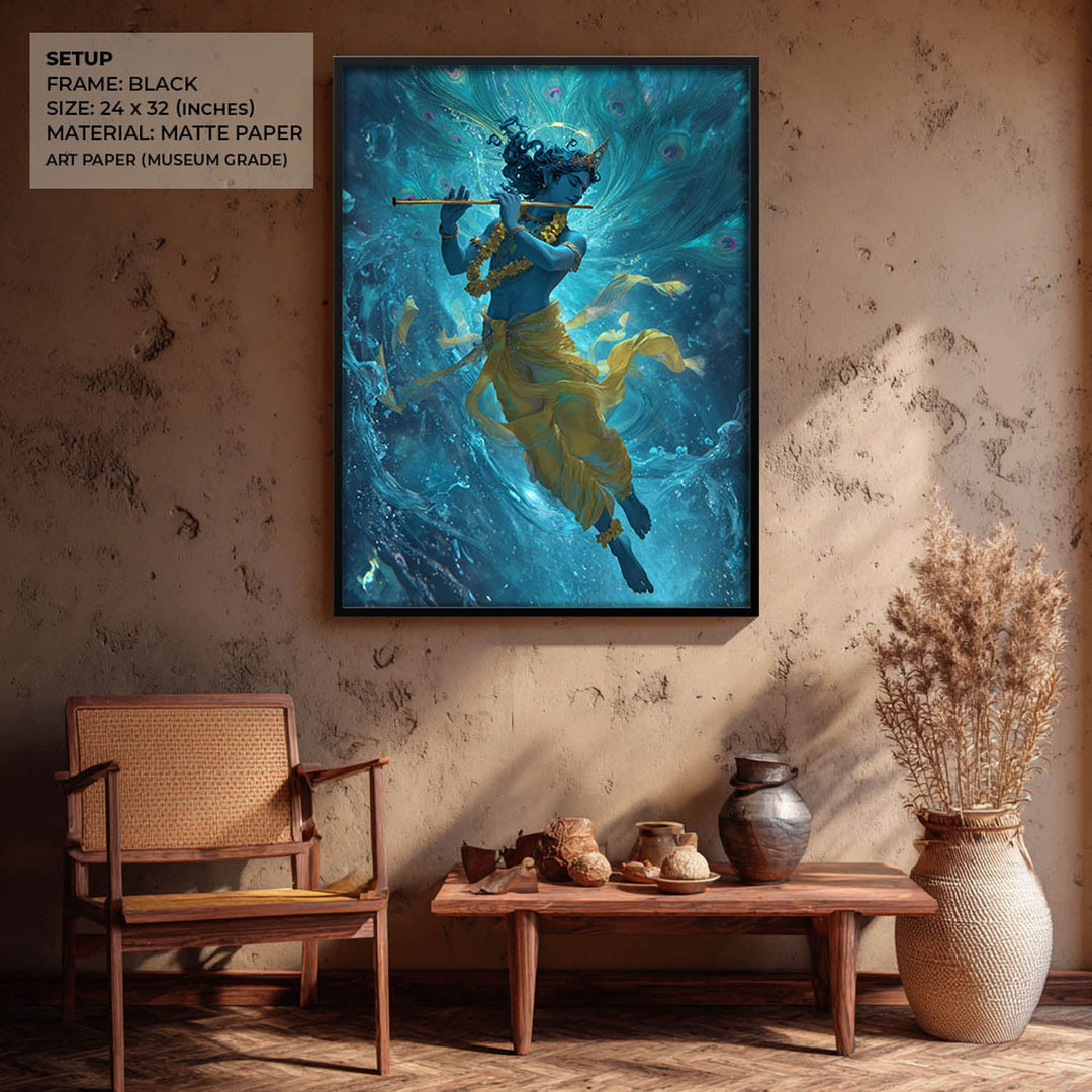 Krishn Painting – Flute Wall Art