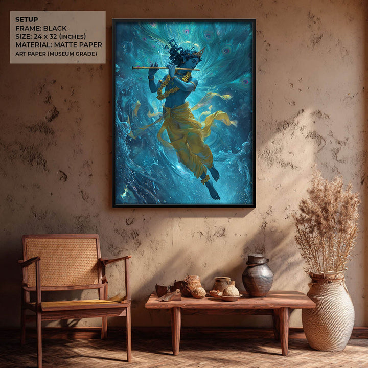 Krishn Painting – Flute Wall Art