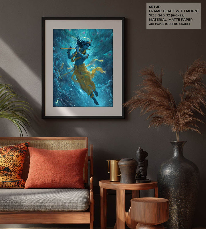 Krishn Painting – Flute Wall Art