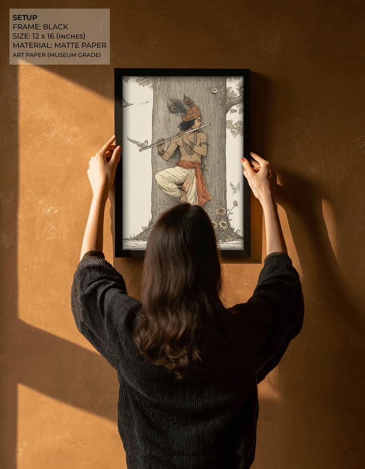 Krishna Flute Vastu Painting – Lord Krishna Wall Art