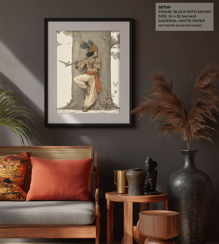 Krishna Flute Vastu Painting – Lord Krishna Wall Art