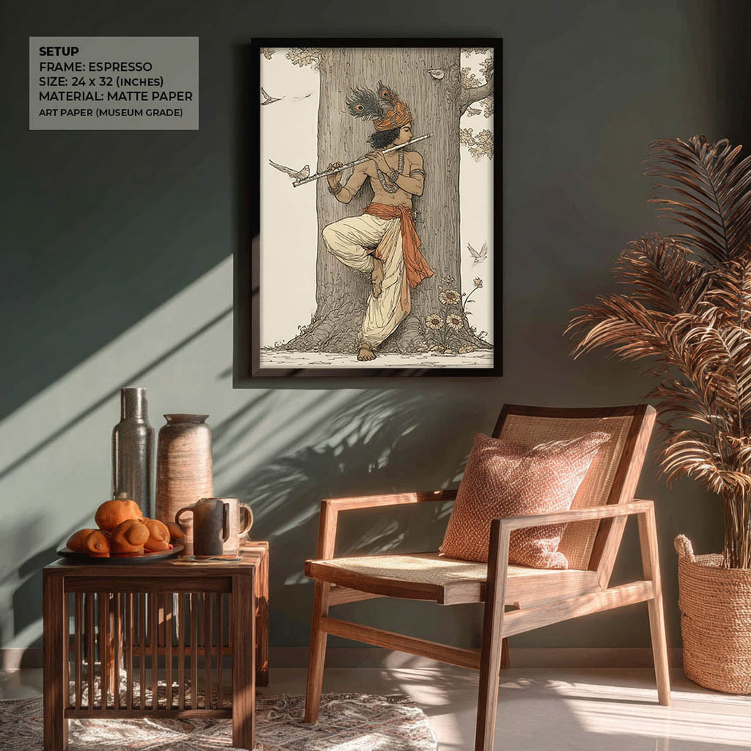Krishna Flute Vastu Painting – Lord Krishna Wall Art