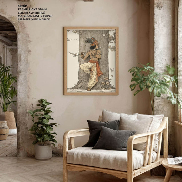 Krishna Flute Vastu Painting – Lord Krishna Wall Art