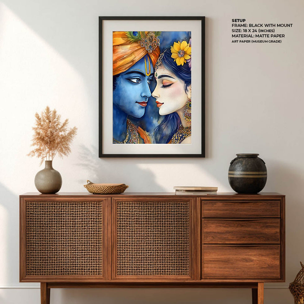 Krishna Radha wall art print