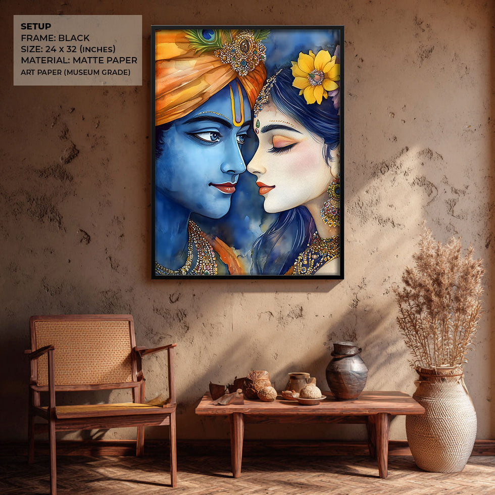 Krishna Radha wall art print