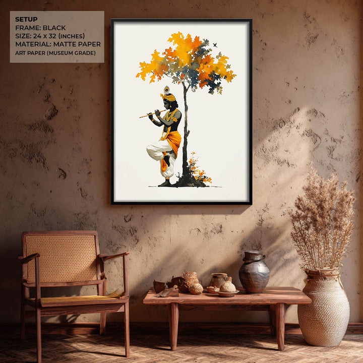 Krishna Under the Tree – Vastu Painting