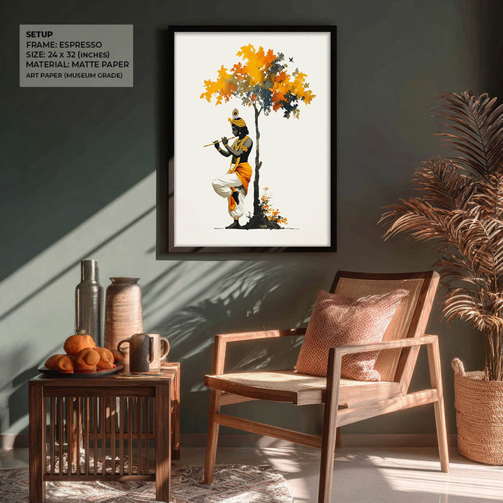 Krishna Under the Tree – Vastu Painting