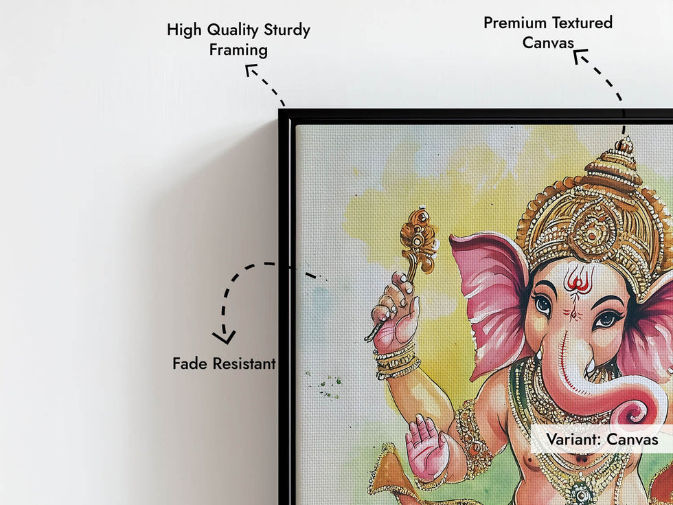 Lord Ganesh Dancing wall art print