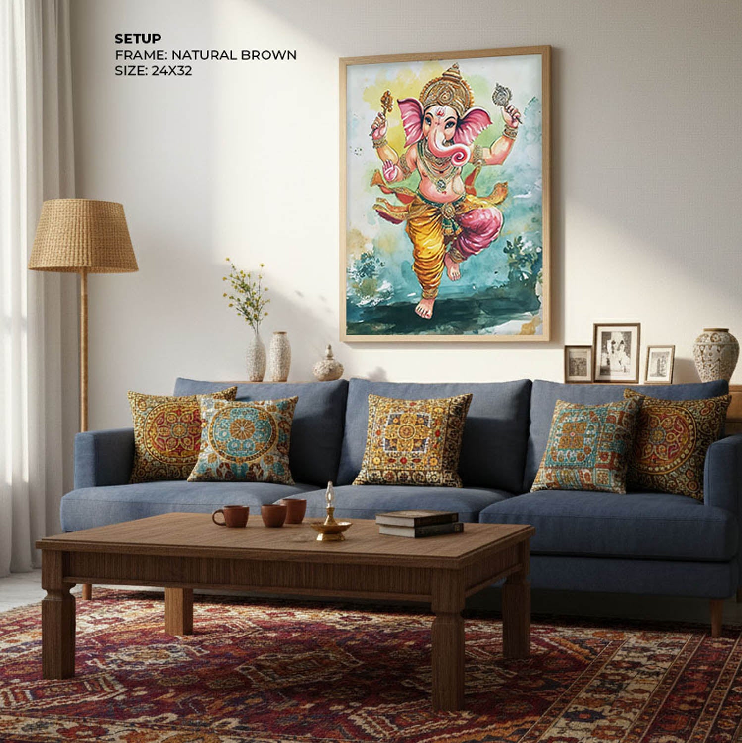 Lord Ganesh Dancing  - God Painting