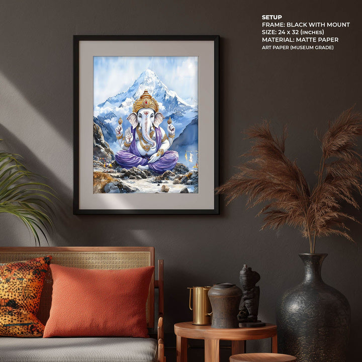 Lord Ganesh in Himalaya - Vastu Painting