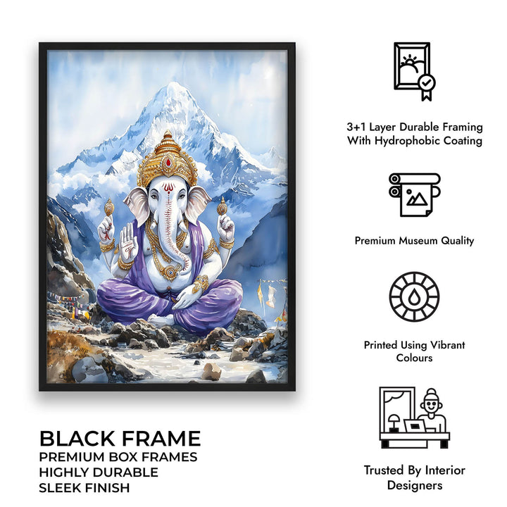 Lord Ganesh in Himalaya - Vastu Painting