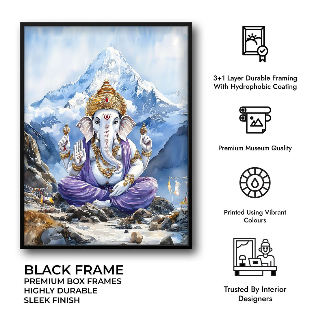 Lord Ganesh in Himalaya - Vastu Painting
