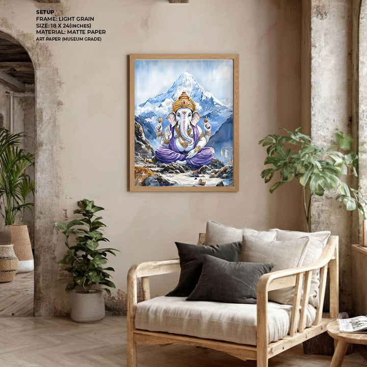 Lord Ganesh in Himalaya - Vastu Painting