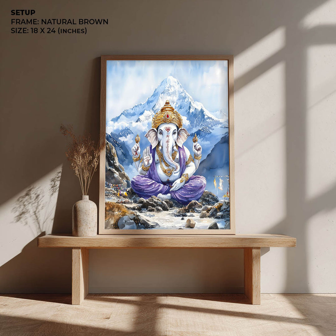 Lord Ganesh in Himalaya - Vastu Painting
