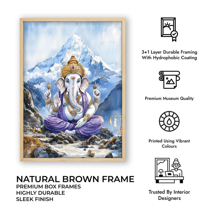 Lord Ganesh in Himalaya - Vastu Painting