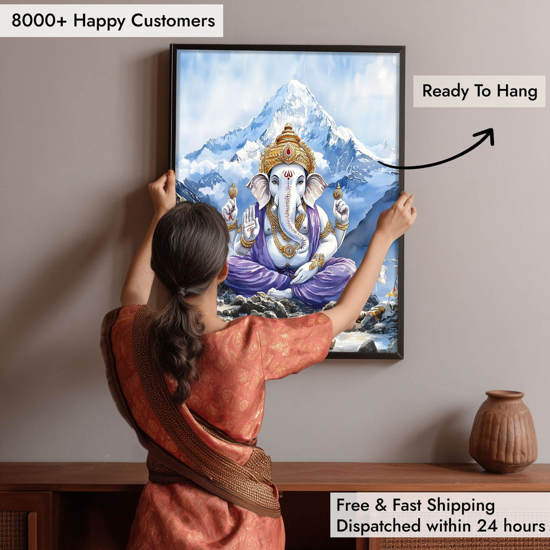 Lord Ganesh in Himalaya - Vastu Painting