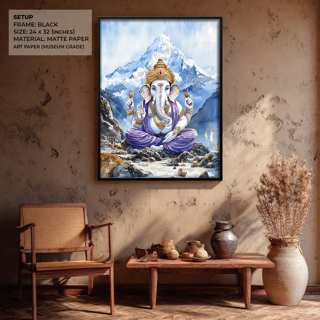Lord Ganesh in Himalaya - Vastu Painting