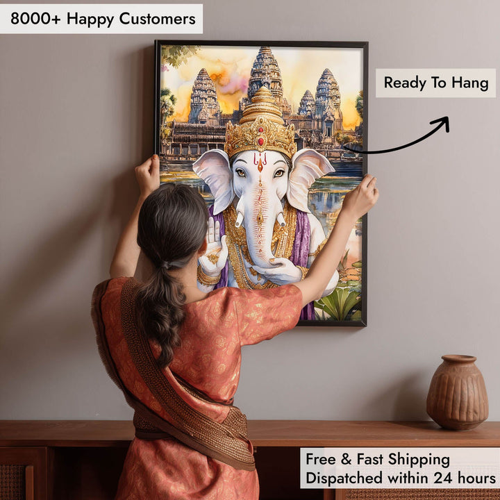 Lord Ganesha Blessing - Vastu Painting