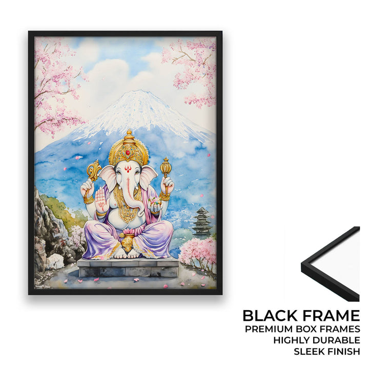 Lord Ganesha sitting in Himalaya - Vastu Painting