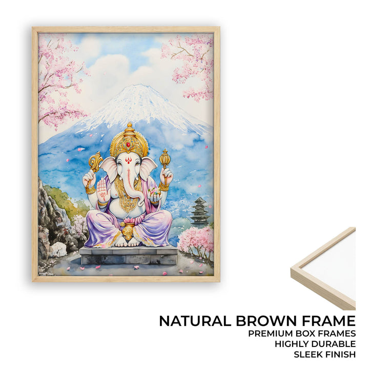 Lord Ganesha sitting in Himalaya - Vastu Painting