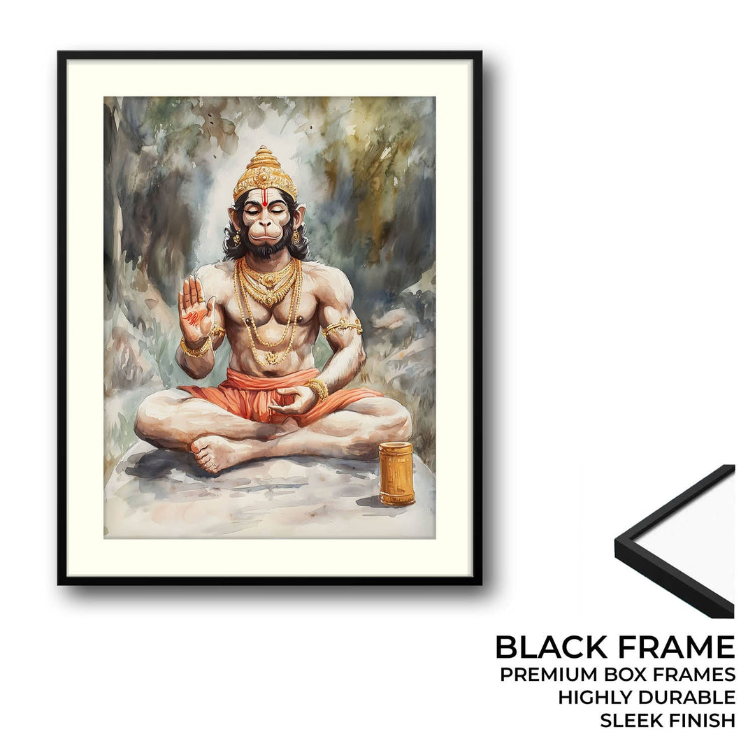 Lord Hanuman Meditating - Vastu Painting