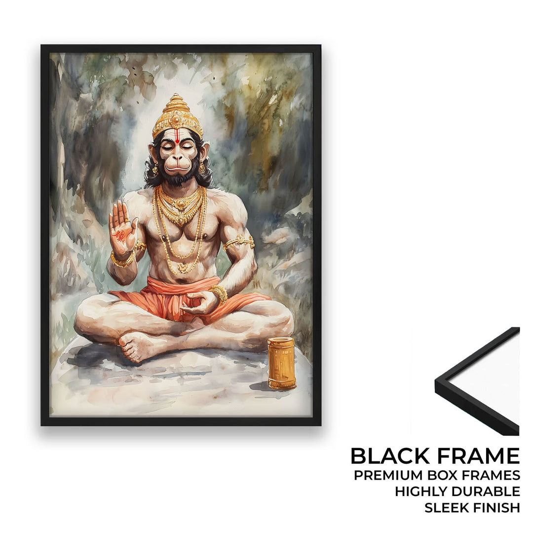 Lord Hanuman Meditating - Vastu Painting