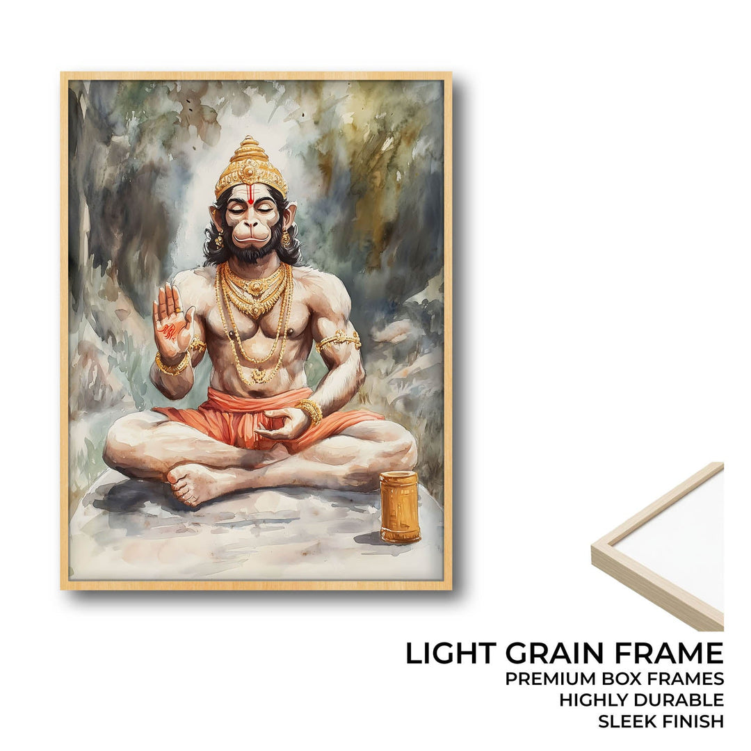 Lord Hanuman Meditating - Vastu Painting