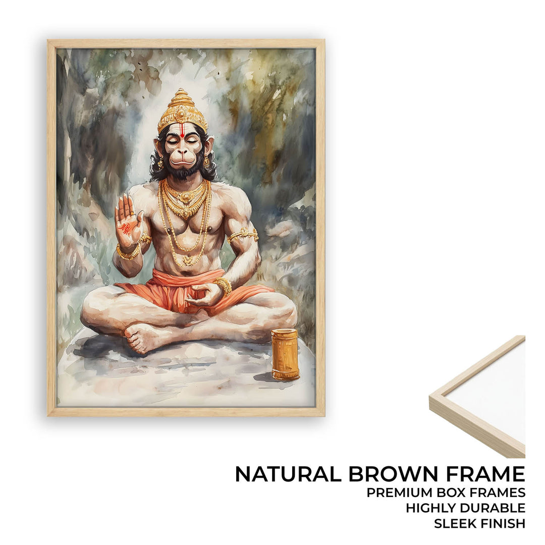Lord Hanuman Meditating - Vastu Painting