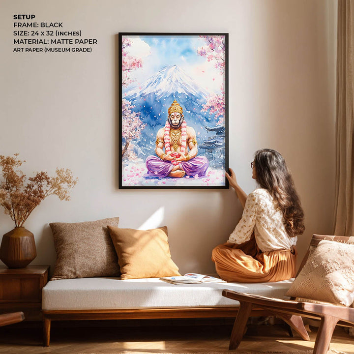 Lord Hanuman in Himalaya - Vastu Painting