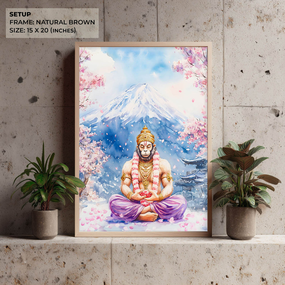 Lord Hanuman in Himalaya - Vastu Painting