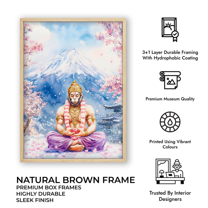 Lord Hanuman in Himalaya - Vastu Painting