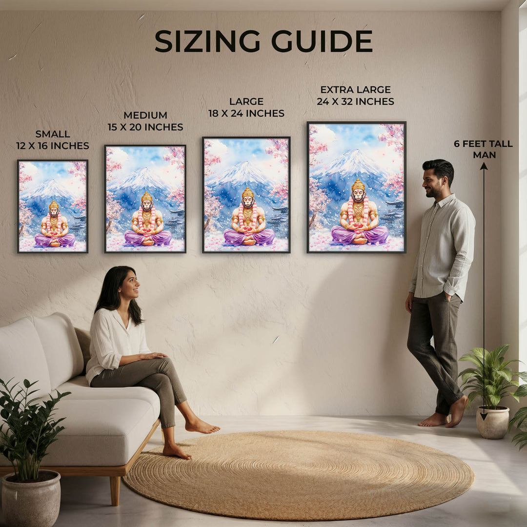 Lord Hanuman in Himalaya - Vastu Painting