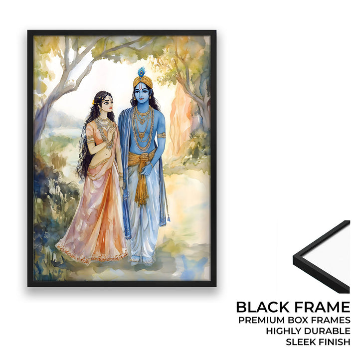 Lord Krishn & Goddess Radha  - Vastu Painting