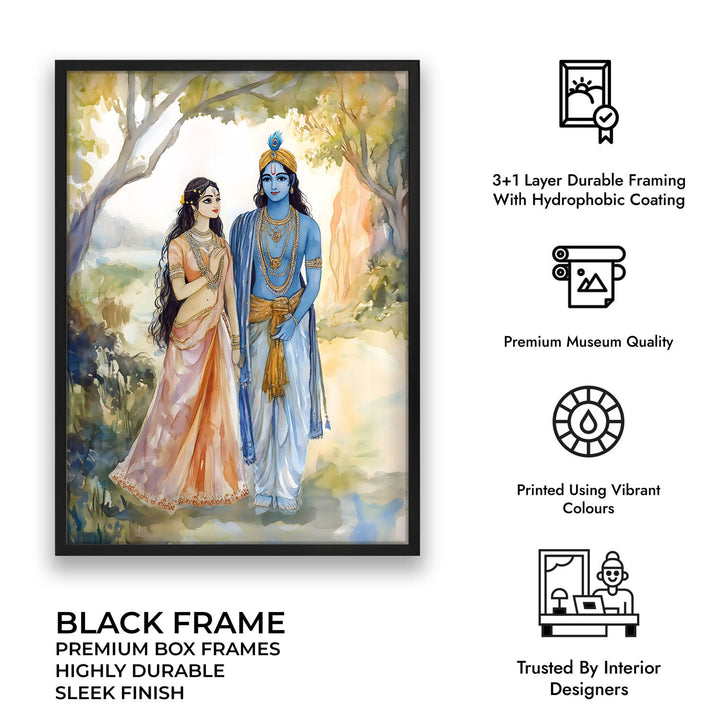 Lord Krishn & Goddess Radha  - Vastu Painting