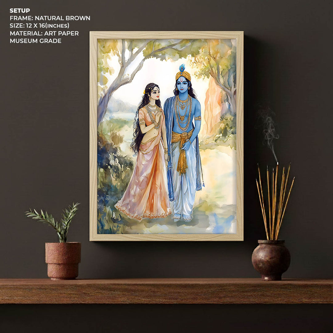 Lord Krishn & Goddess Radha  - Vastu Painting
