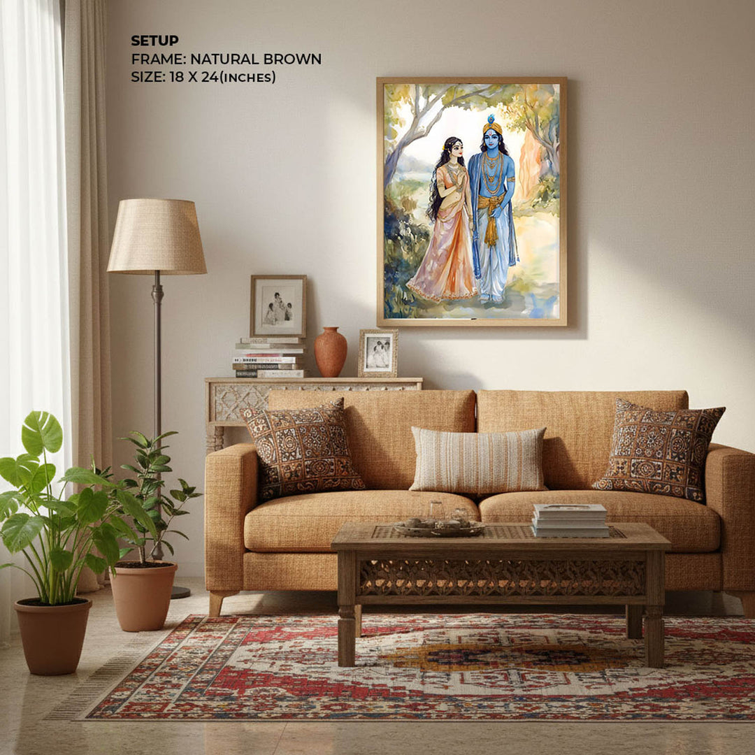Lord Krishn & Goddess Radha  - Vastu Painting