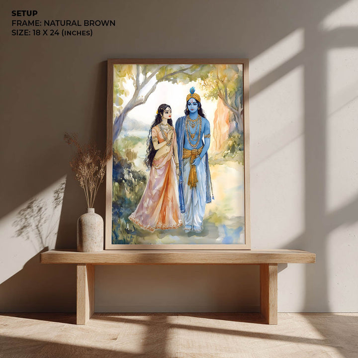 Lord Krishn & Goddess Radha  - Vastu Painting
