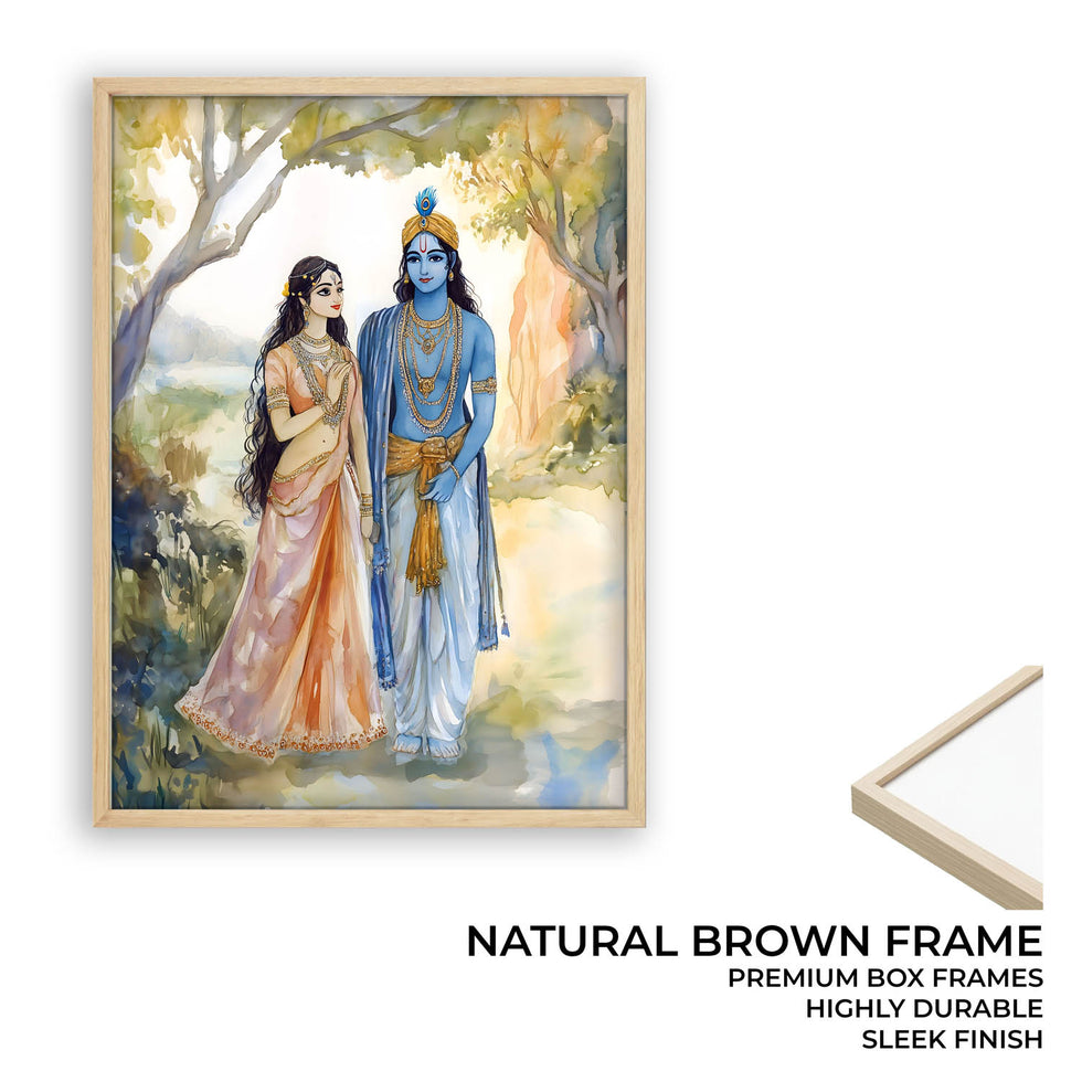 Lord Krishn & Goddess Radha  - Vastu Painting