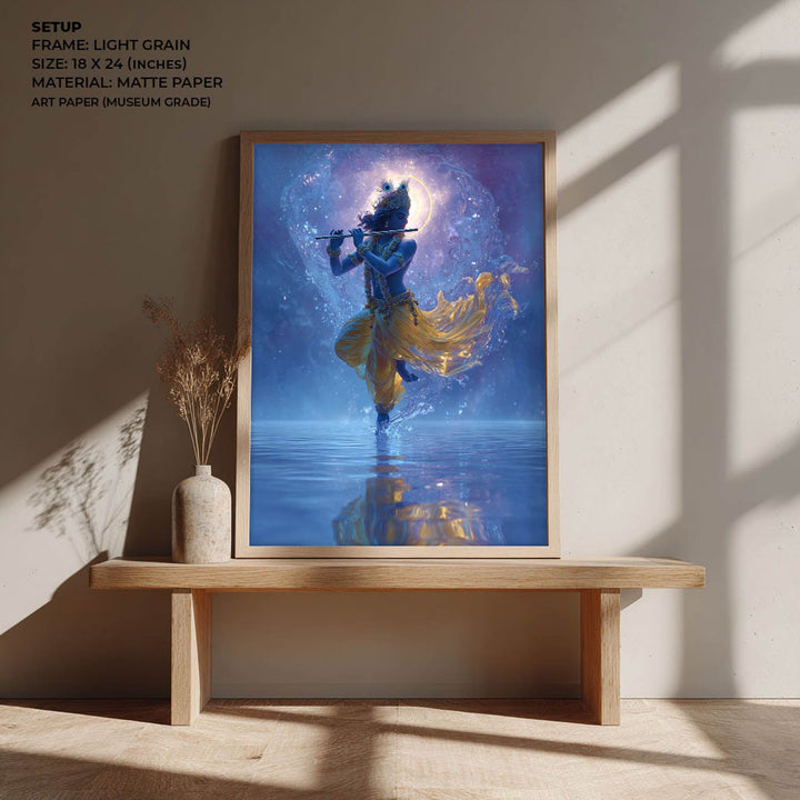 Lord Krishn with Flute - Vastu Painting
