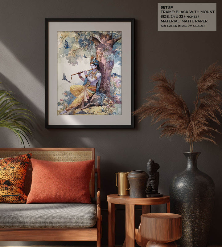 Lord Krishna Flute Painting – Vastu Wall Art
